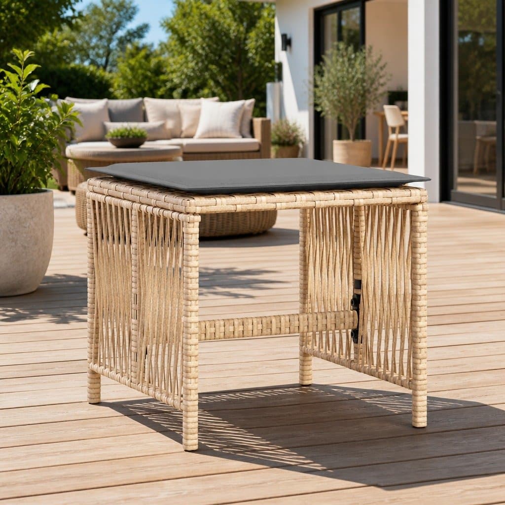 Outdoor Garden Stools Set of 4 with Cushions
