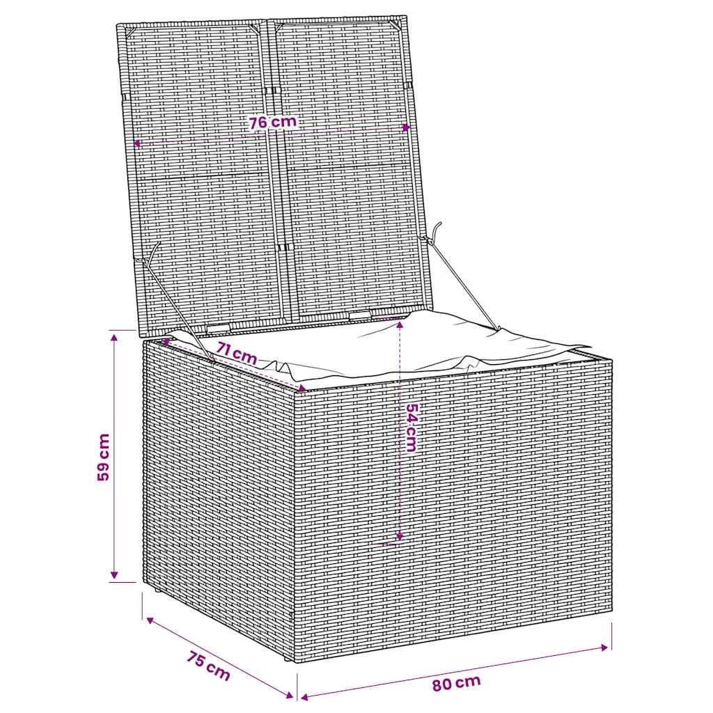 Grey Garden Storage Box 291L with Steel Frame