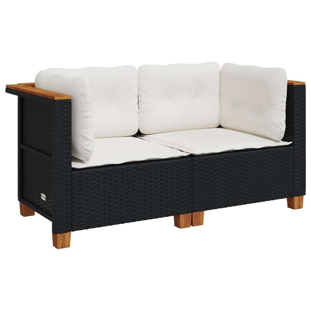 Outdoor Corner Sofa Set in Black