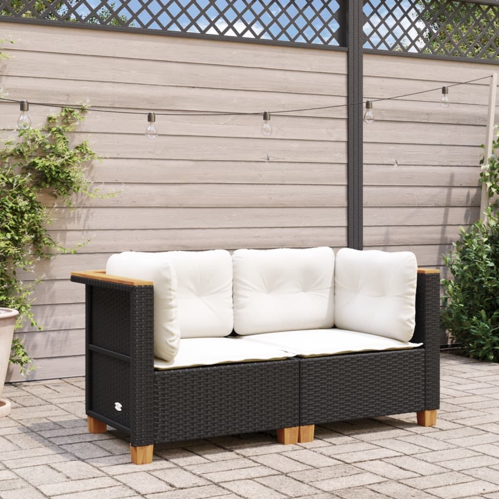Outdoor Corner Sofa Set in Black