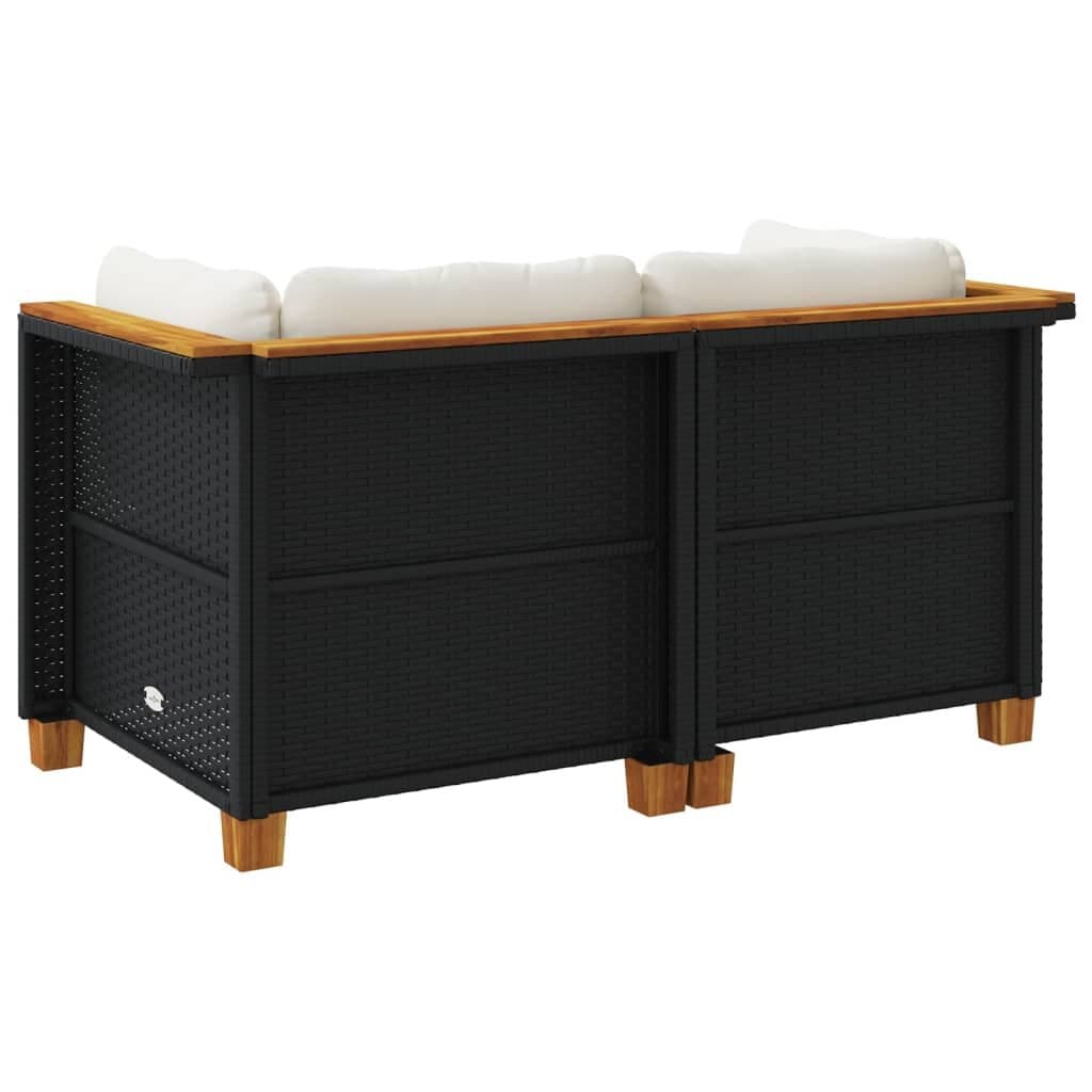 Outdoor Corner Sofa Set in Black