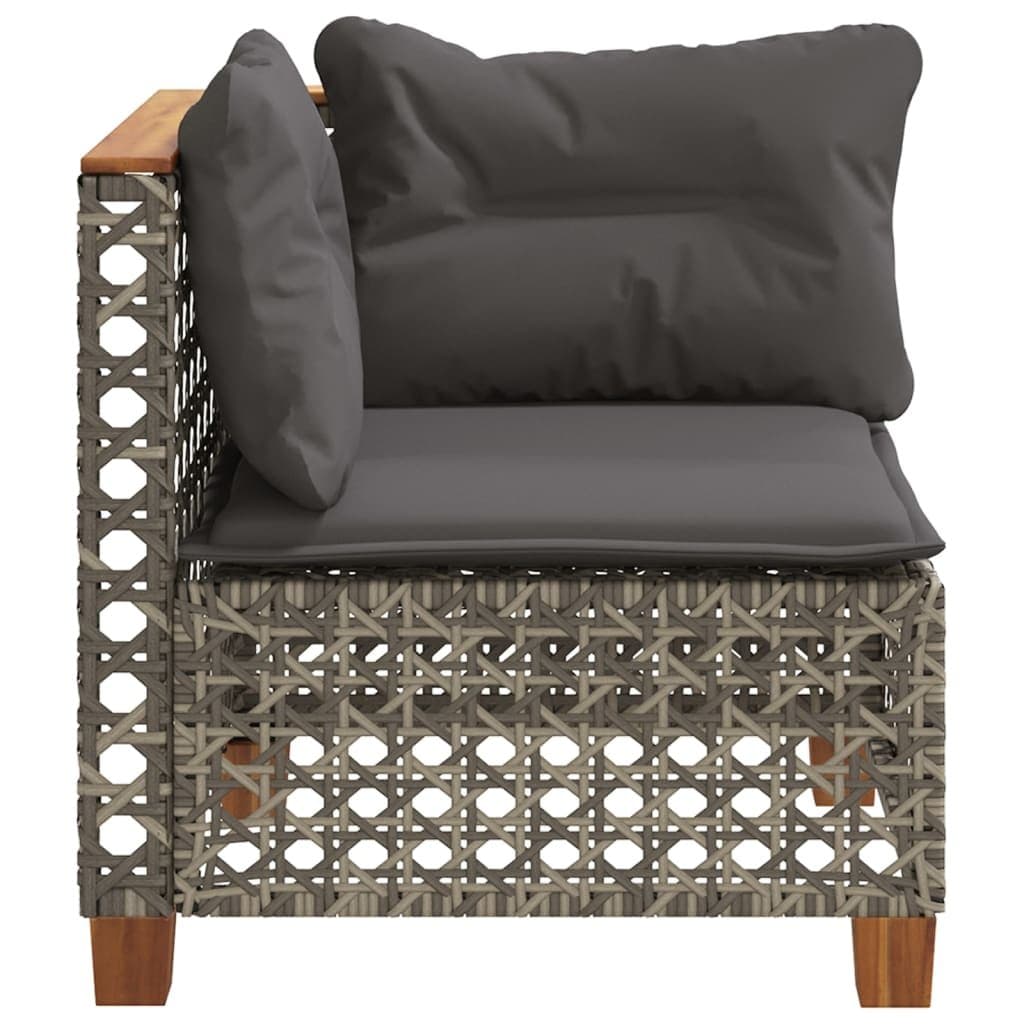 Grey Modular Garden Corner Sofa with Cushions