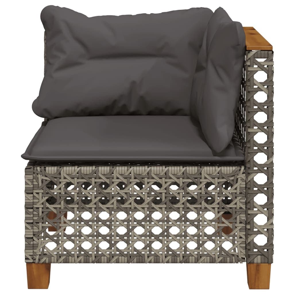 Grey Modular Garden Corner Sofa with Cushions