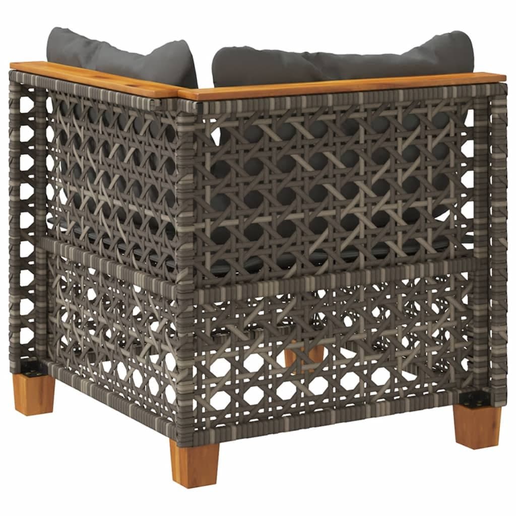 Grey Modular Garden Corner Sofa with Cushions