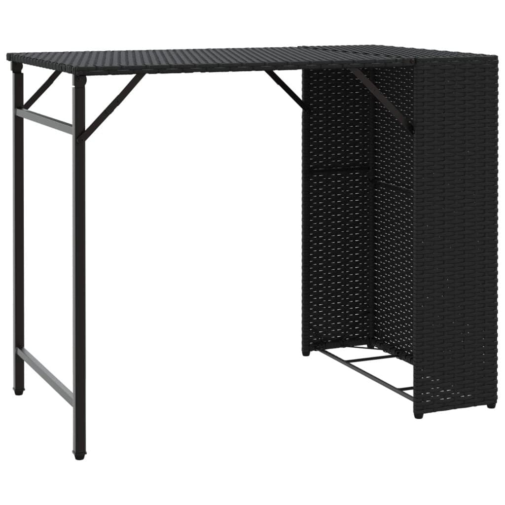 Garden Dining Set 5 Piece Foldable Outdoor Furniture Black Patio Table Stools