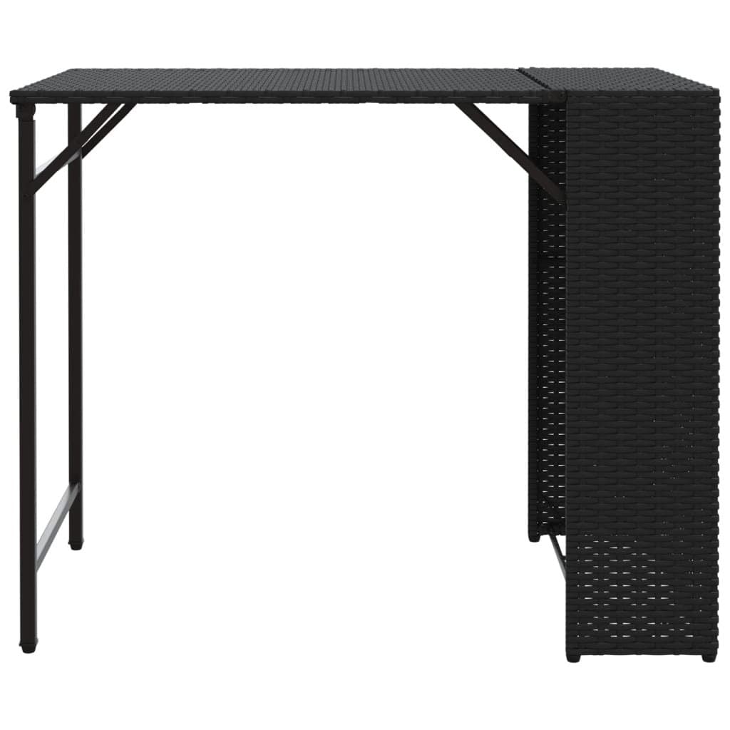 Garden Dining Set 5 Piece Foldable Outdoor Furniture Black Patio Table Stools