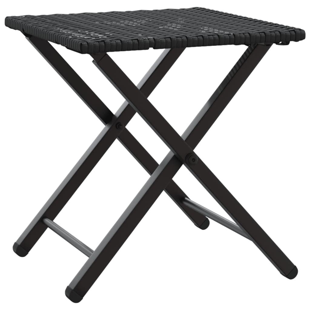 Garden Dining Set 5 Piece Foldable Outdoor Furniture Black Patio Table Stools