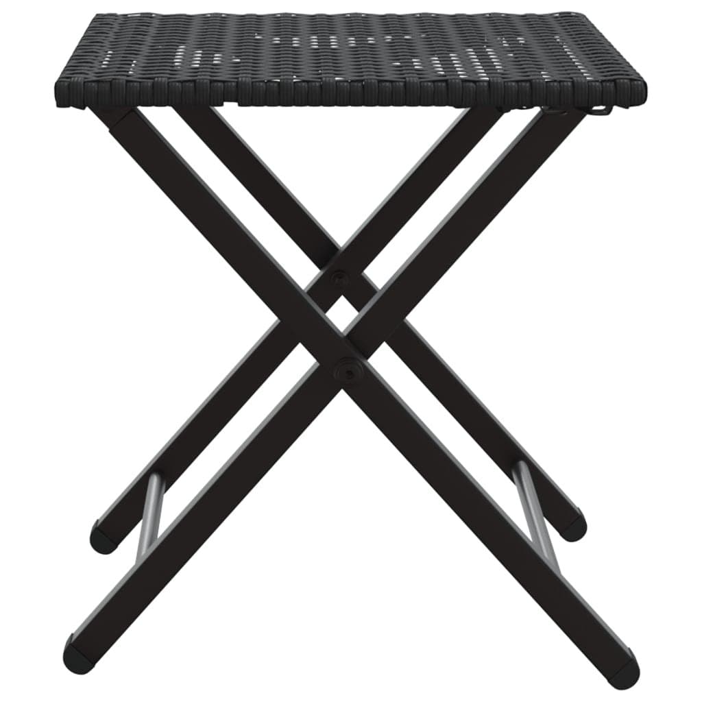 Garden Dining Set 5 Piece Foldable Outdoor Furniture Black Patio Table Stools