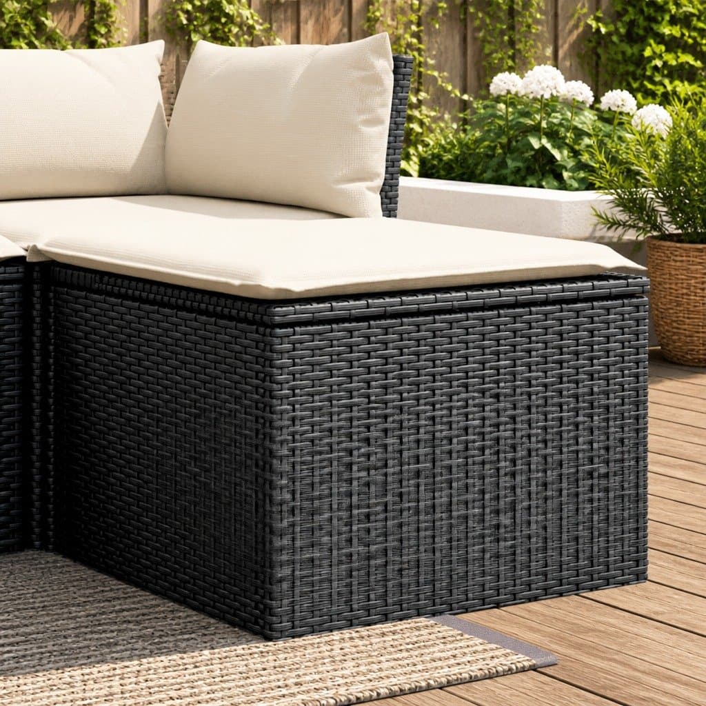 Garden Stool with Cushion and Storage for Outdoors