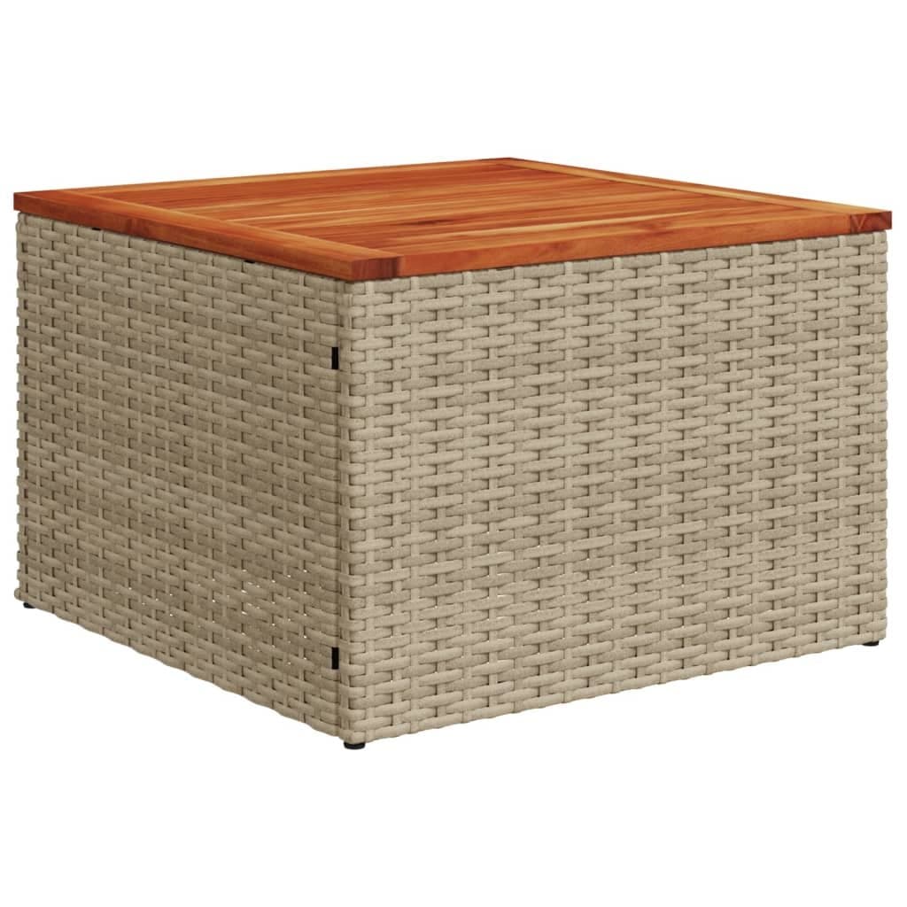 Beige Garden Table 55x55x37cm Outdoor Furniture