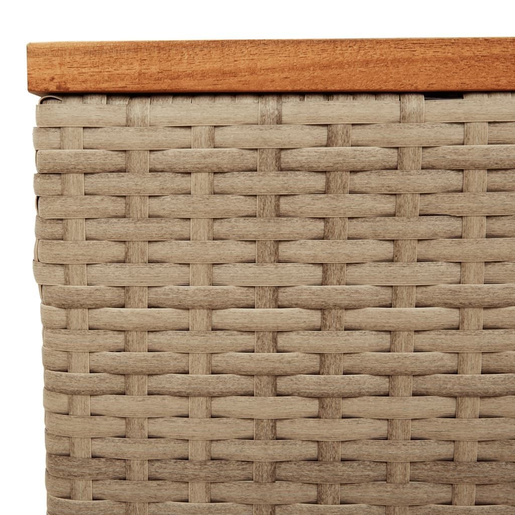 Beige Garden Table 55x55x37cm Outdoor Furniture