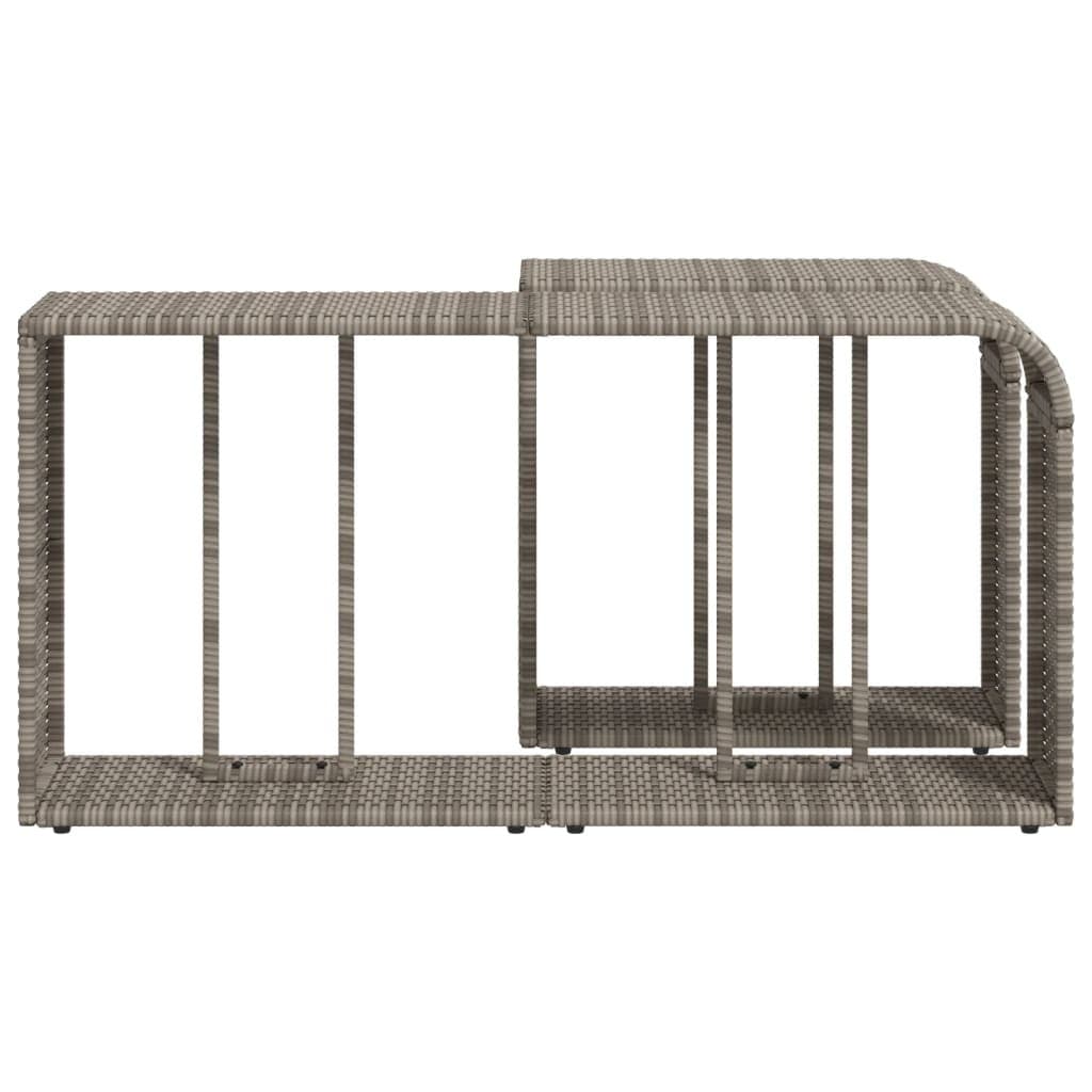 Grey Poly Rattan Storage Shelves for Outdoors