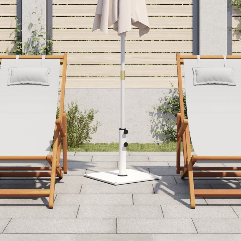 Square Parasol Base White 17kg Umbrella Stand