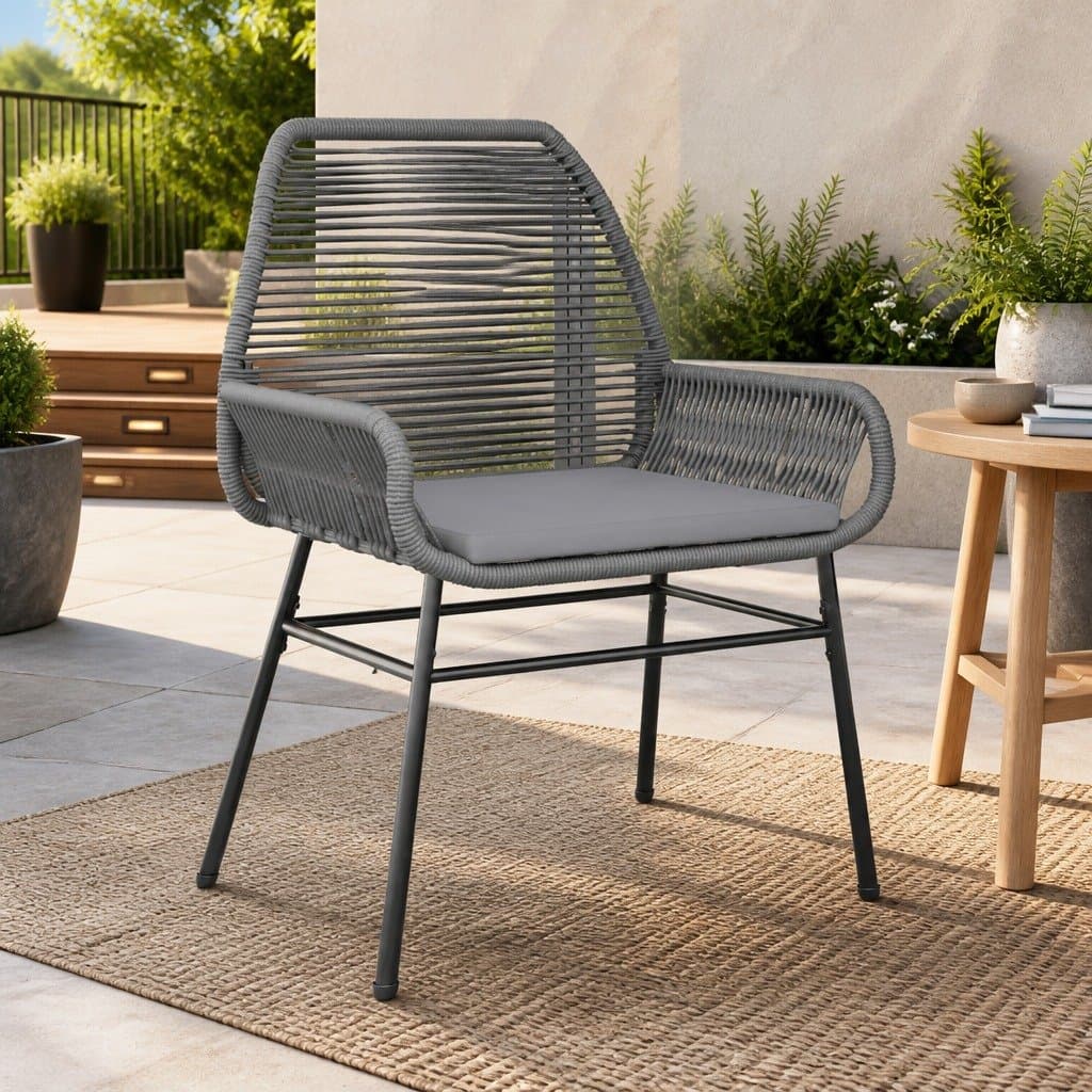 Outdoor Garden Chairs Set of 2 with Cushions