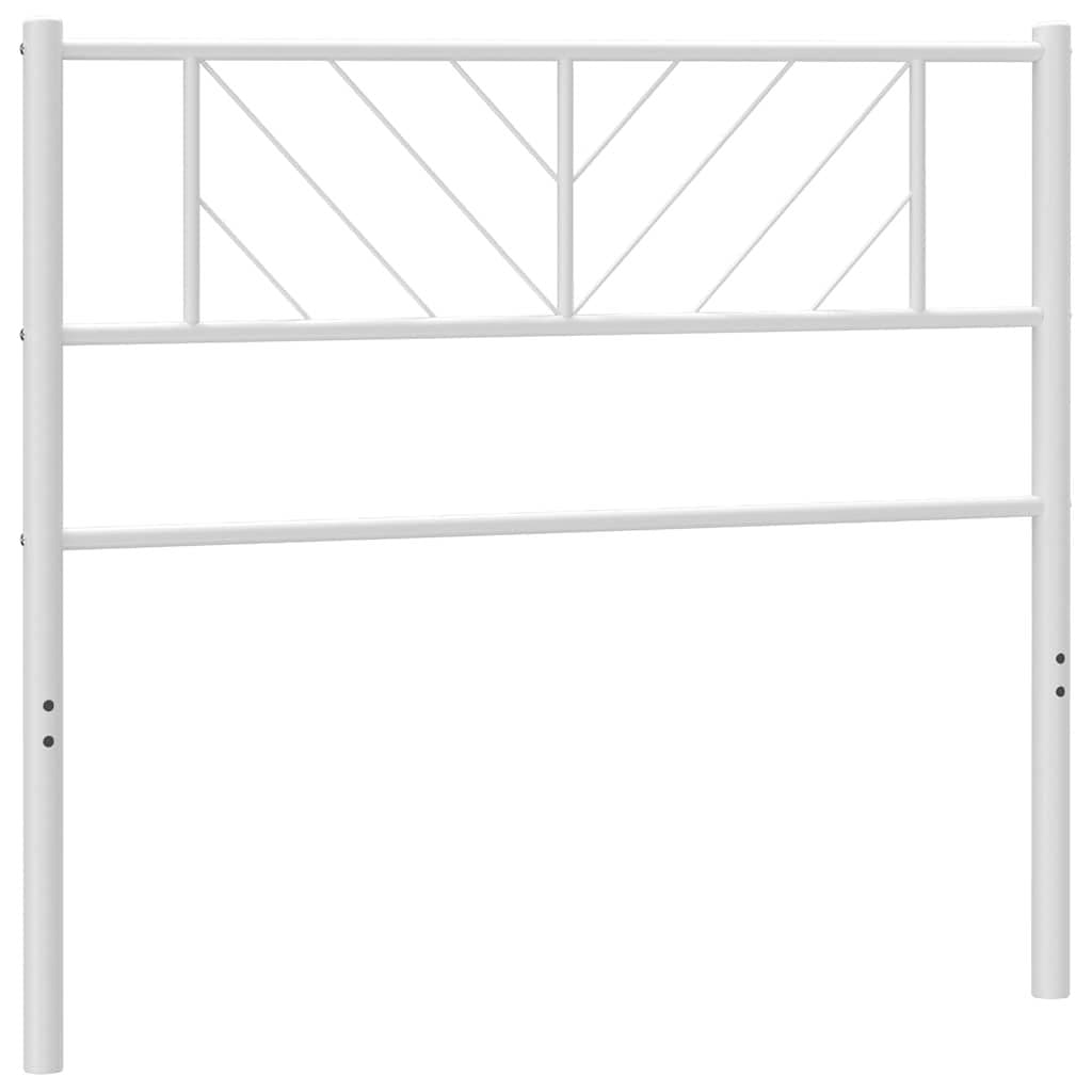 White Metal Headboard 90cm for Beds