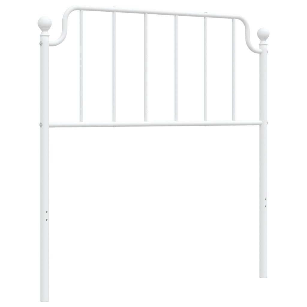 Metal Headboard White 90cm Bed Header Bedroom Furniture Powder Coated Steel