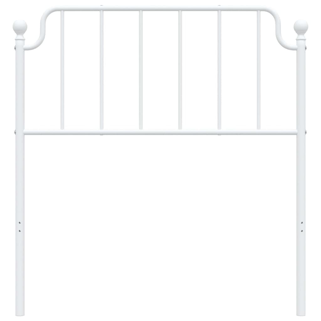 Metal Headboard White 90cm Bed Header Bedroom Furniture Powder Coated Steel
