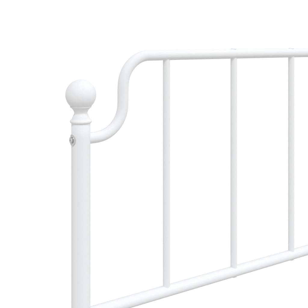 Metal Headboard White 90cm Bed Header Bedroom Furniture Powder Coated Steel