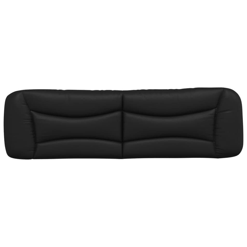 Black Headboard Cushion 180cm in Faux Leather