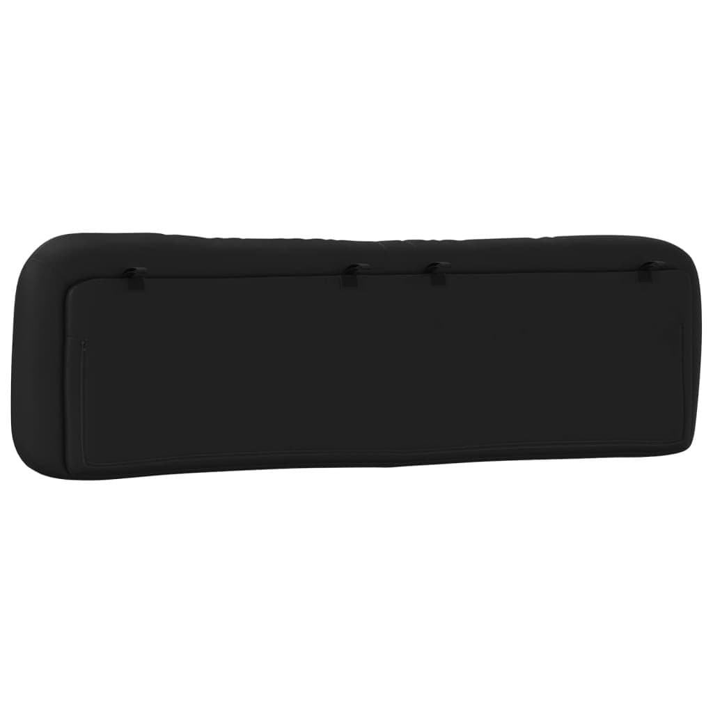 Black Headboard Cushion 180cm in Faux Leather