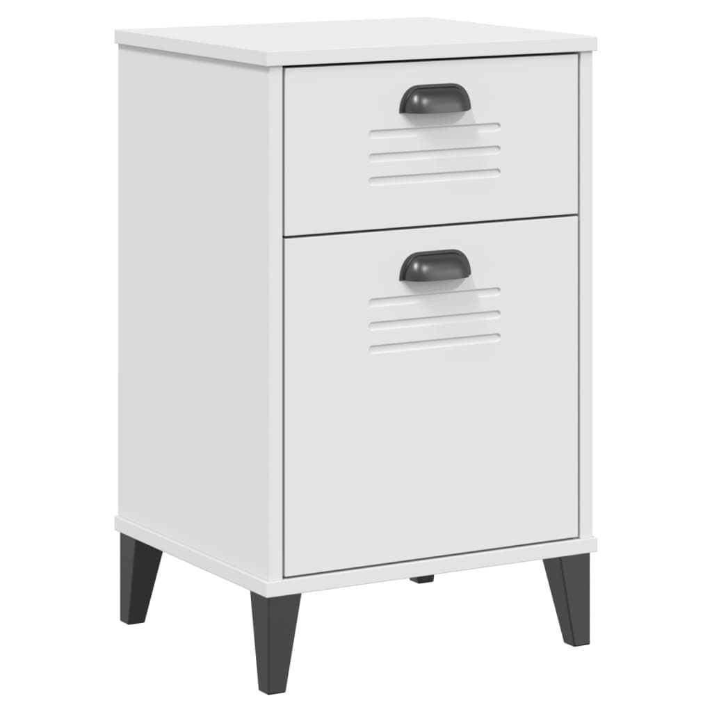 White Bedside Cabinet Nightstand Storage Table Bedroom Furniture with Handles