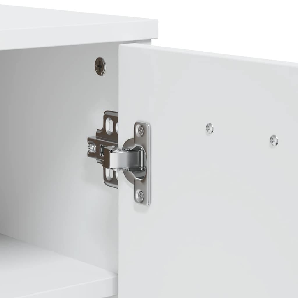 White Engineered Wood Shoe Cabinet for Organising