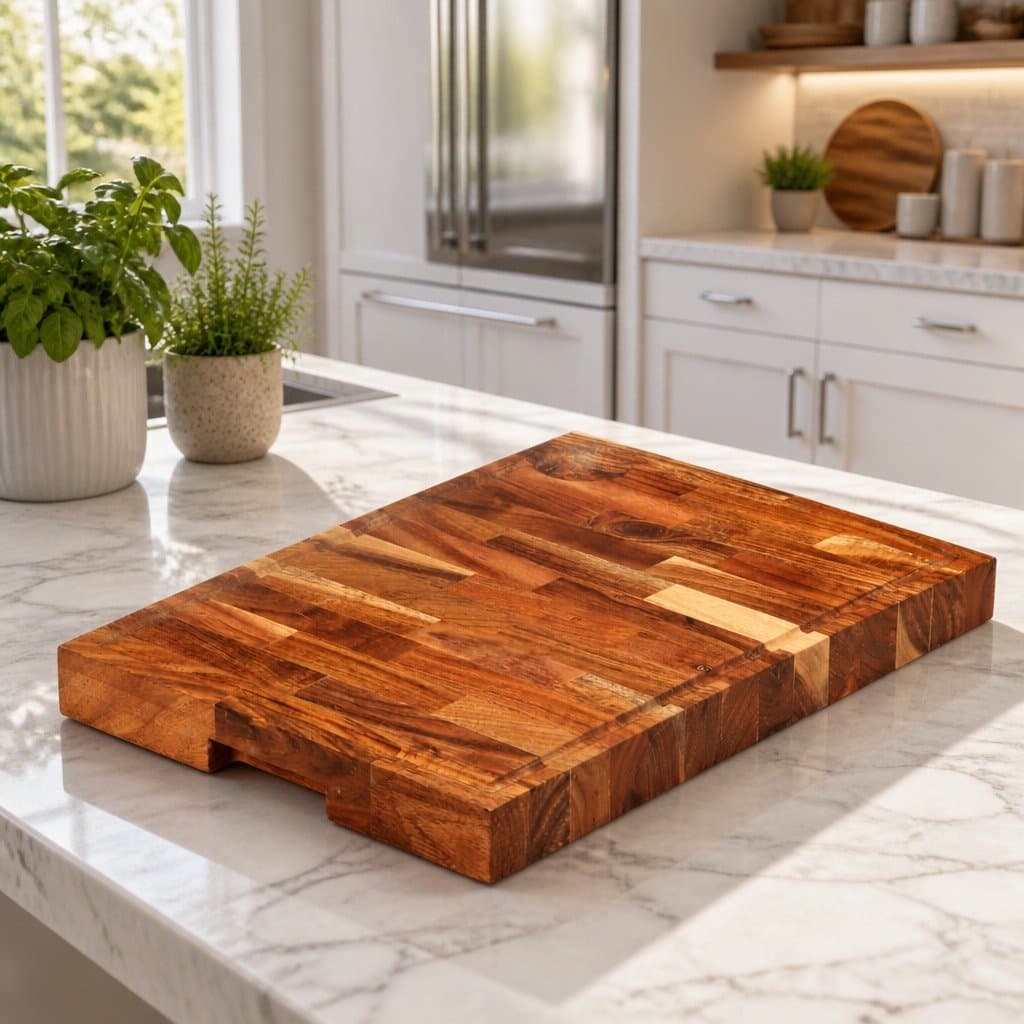 Acacia Wood Chopping Board 42x30x4 cm for Cutting & Serving
