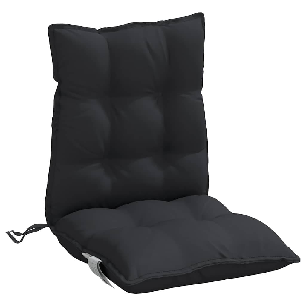 Outdoor Chair Cushions 6 Pack Black Oxford Fabric