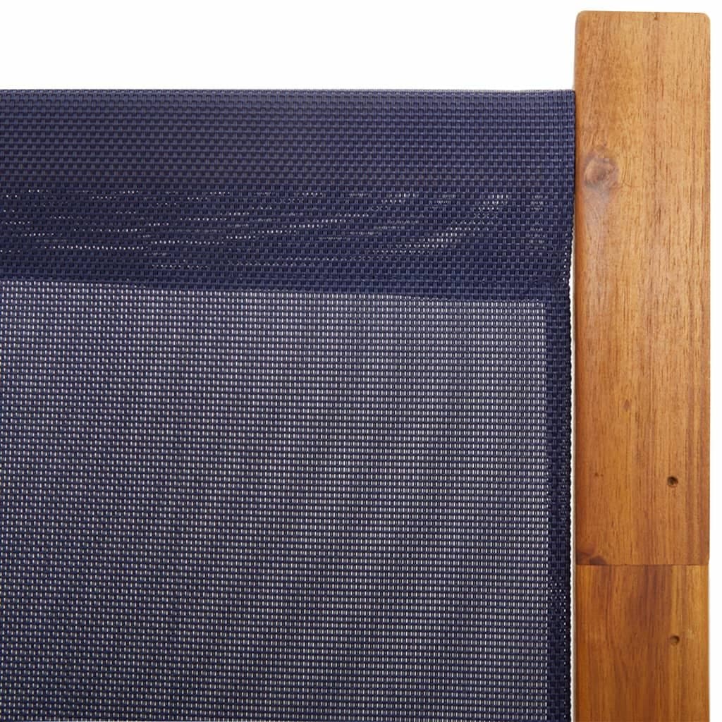 4-Panel Folding Room Divider Screen in Dark Blue