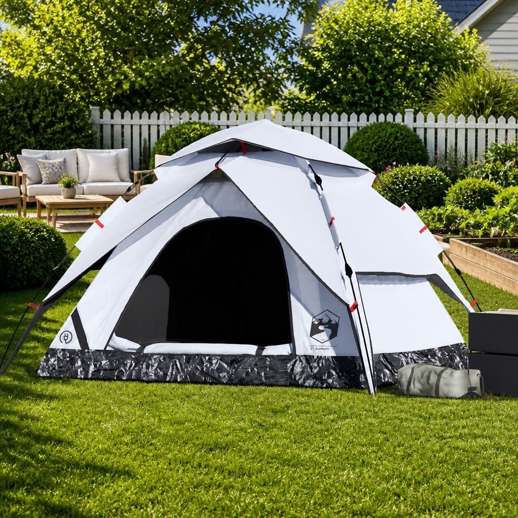 5-Person Dome Camping Tent with Blackout Fabric and Quick Setup