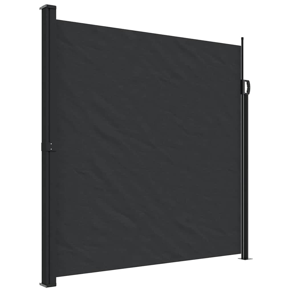Retractable Side Awning 200x500 cm Black