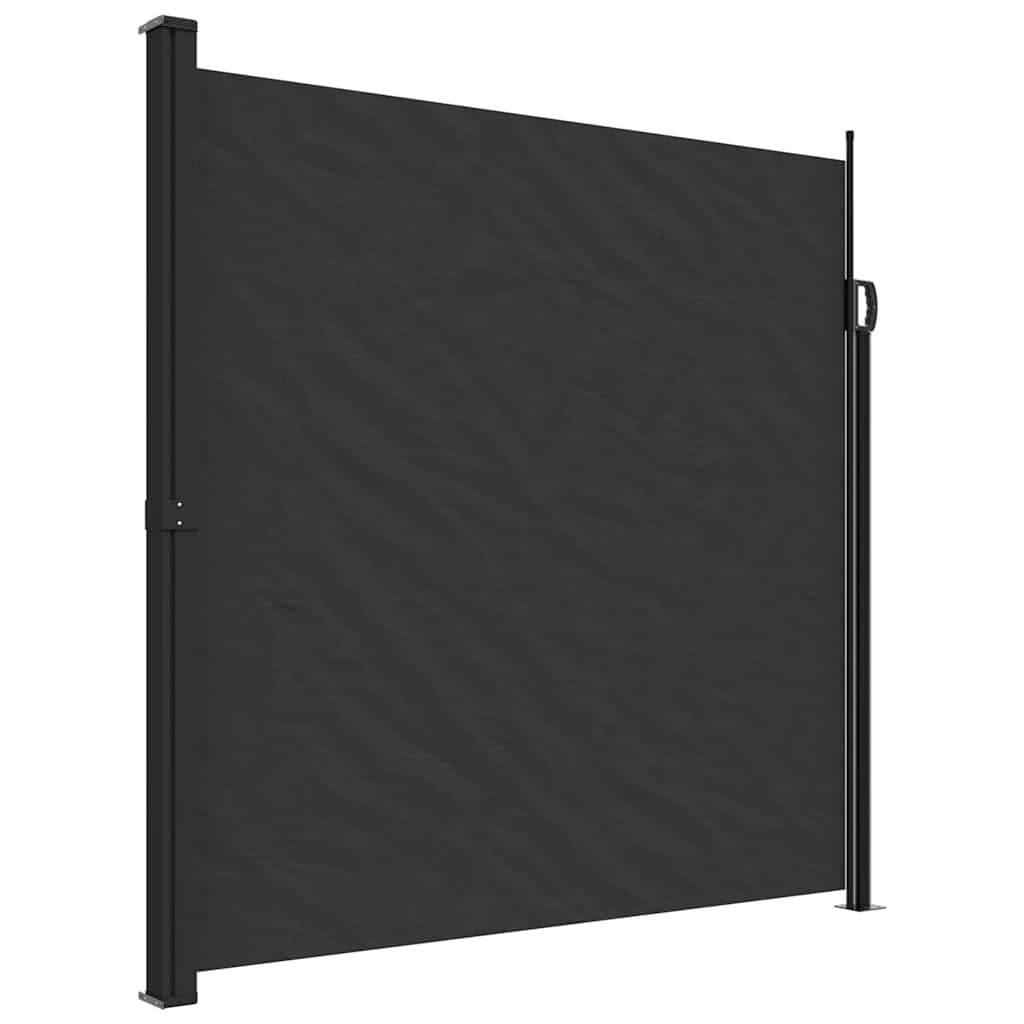 Black Retractable Side Awning 200x600cm