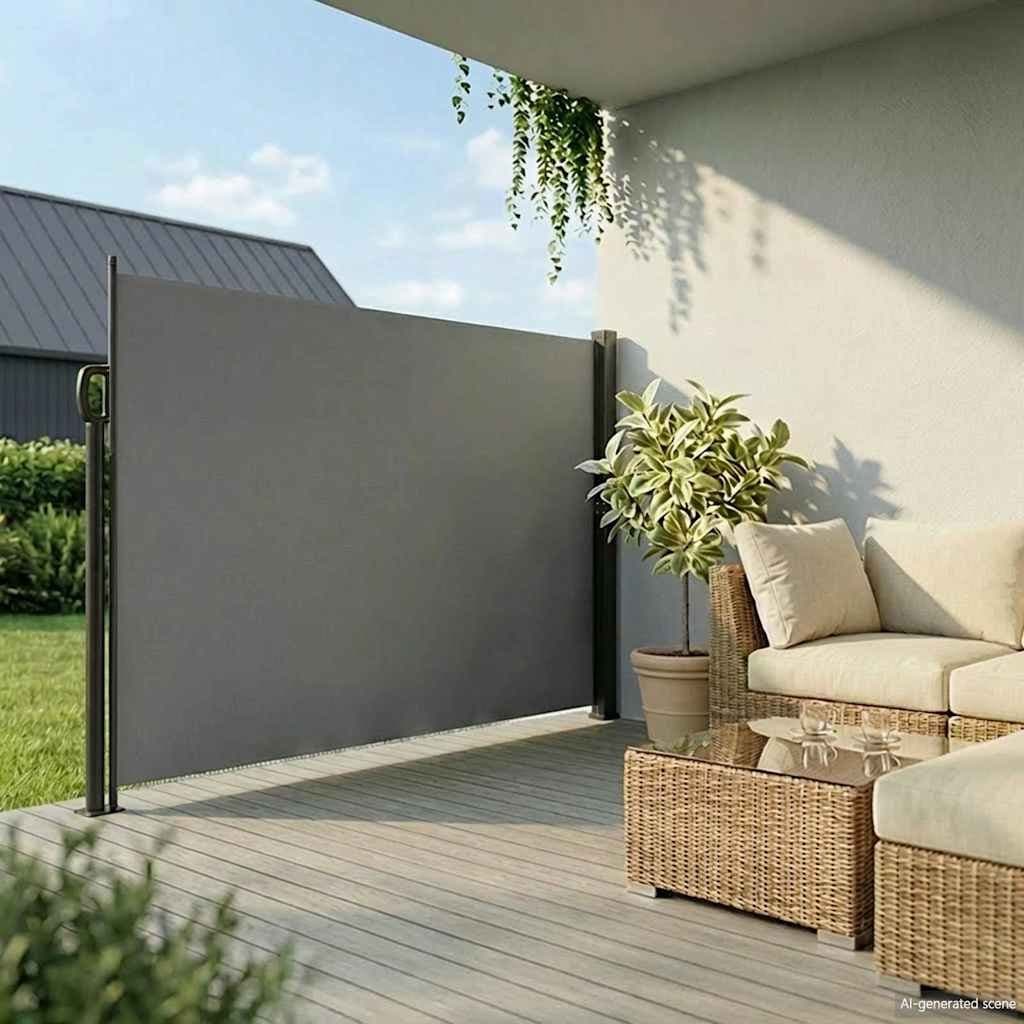 Retractable Side Awning Screen 220x600cm