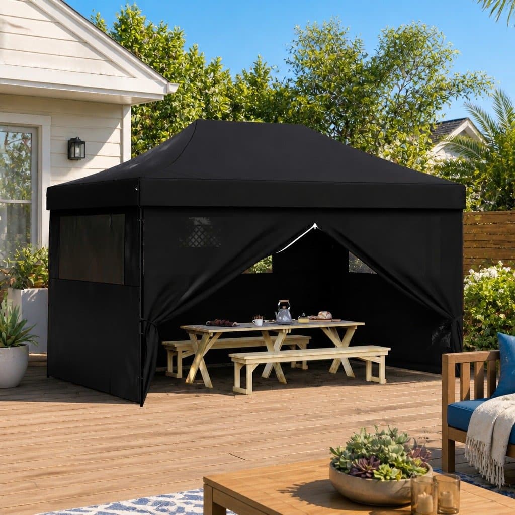 Foldable Pop-Up Party Tent with 4 Sidewalls