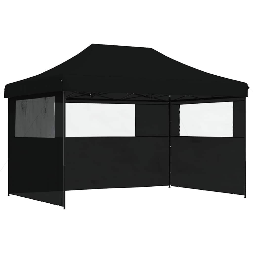 Black Pop-Up Party Tent with 3 Sidewalls