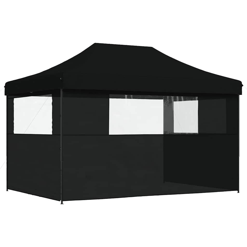 Black Pop-Up Party Tent with 3 Sidewalls