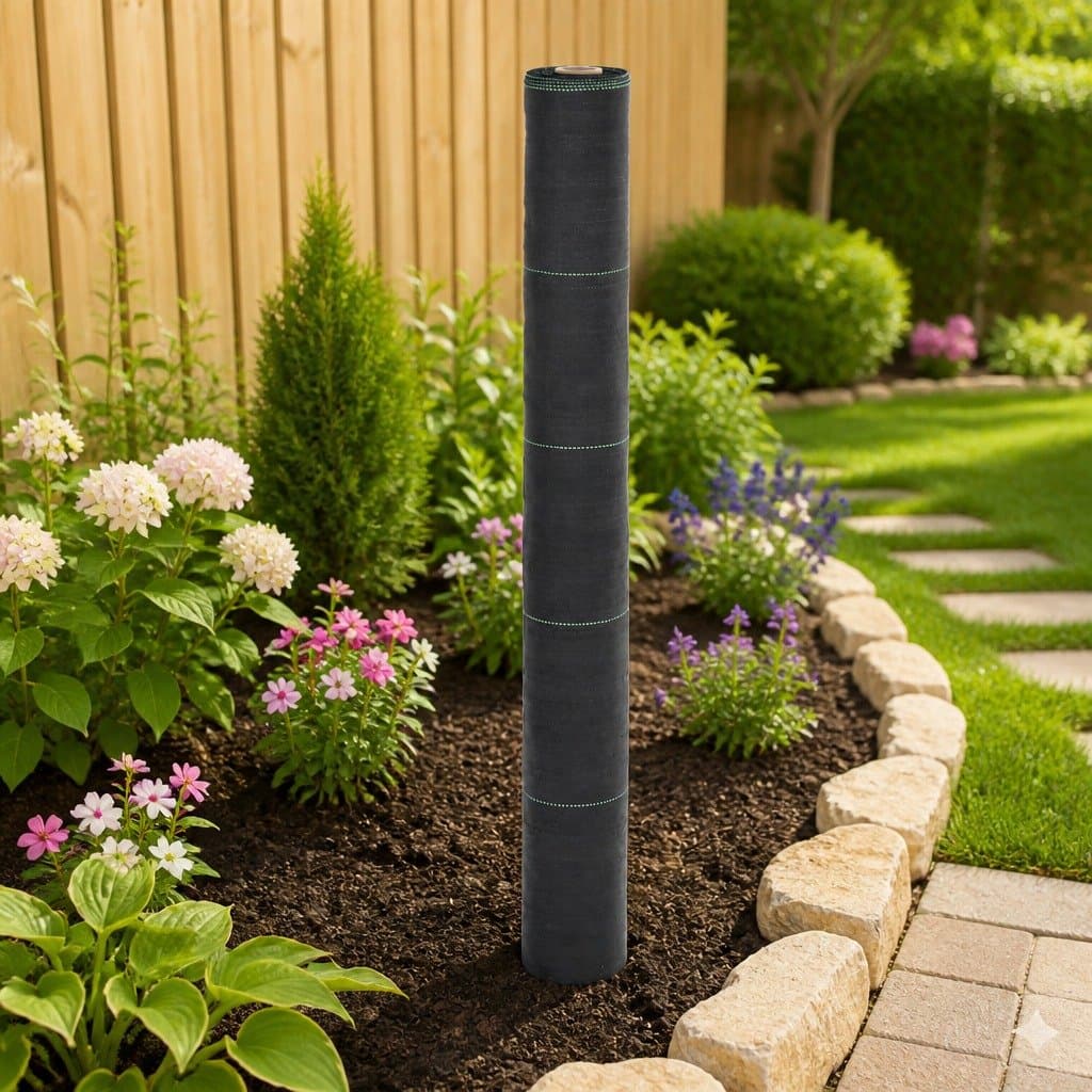 Black PP Landscape Fabric for Weed Control 1x25m