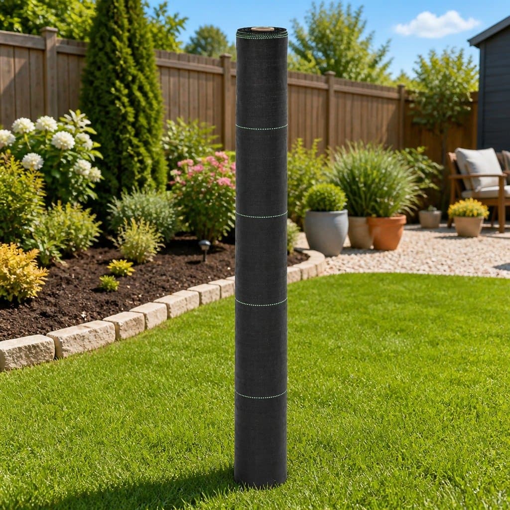 Black Landscape Fabric Roll 1x50m for Weed Control