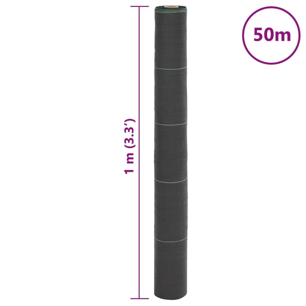 Black Landscape Fabric Roll 1x50m for Weed Control