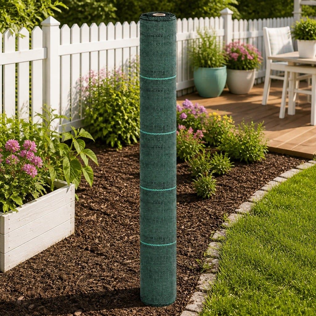 1x25m Green PP Weed Control Membrane for Gardens