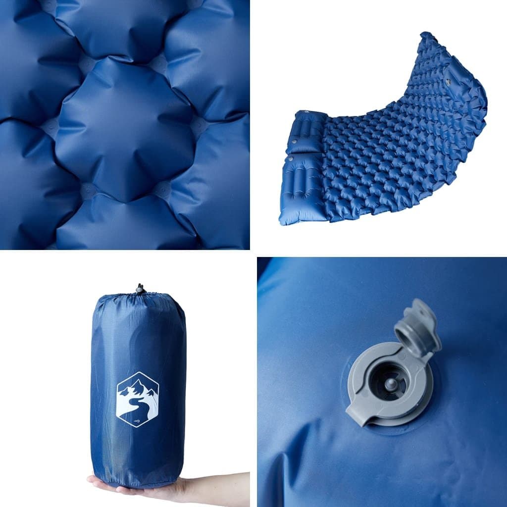 Self-Inflating Camping Mattress for 2 with Pillows