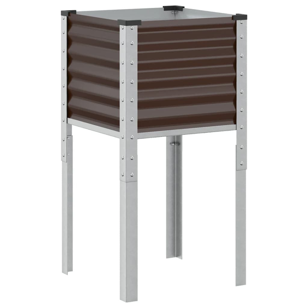 Brown Steel Garden Planter Box for Outdoor Spaces