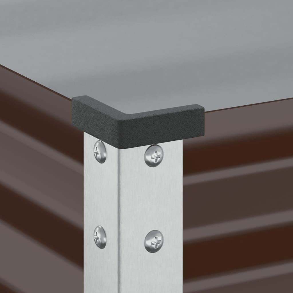 Brown Steel Garden Planter Box for Outdoor Spaces