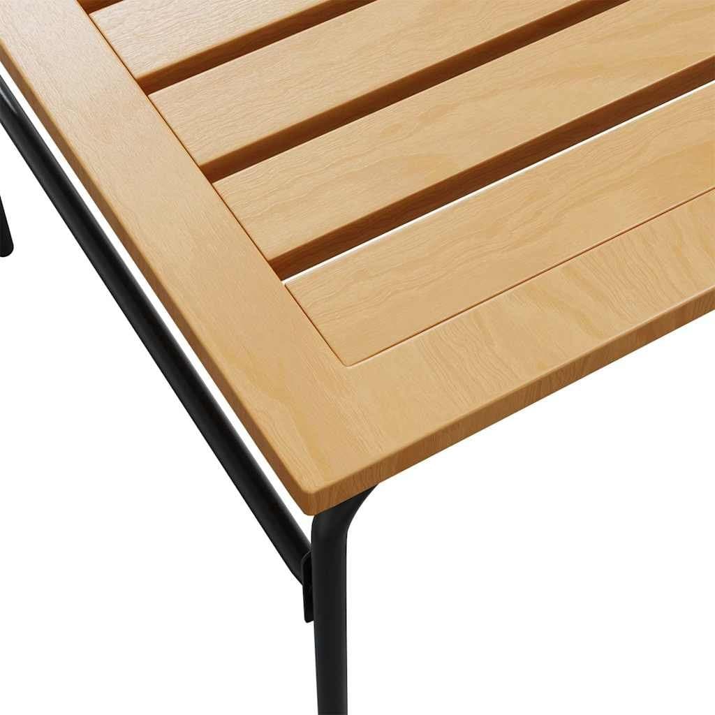 Garden Nest Coffee Tables 2 Pieces Brown Black Steel Outdoor Furniture