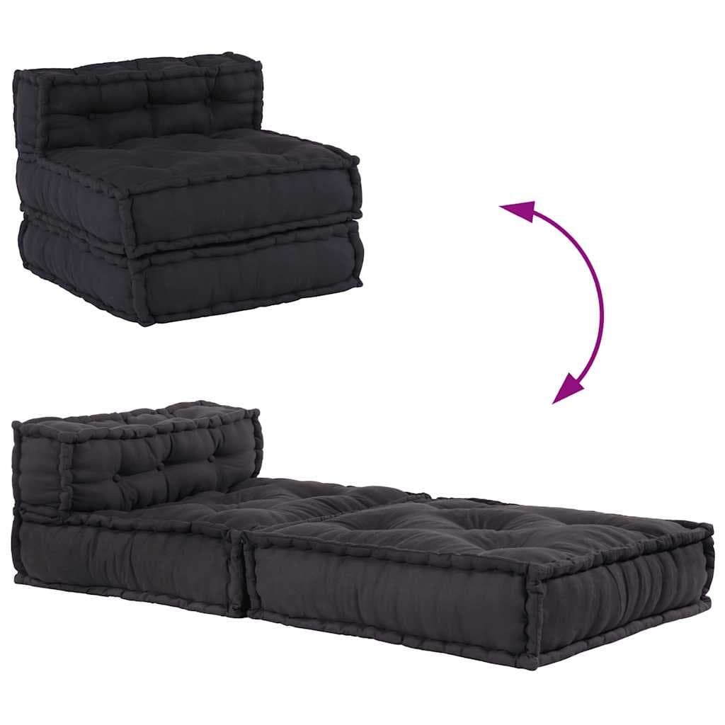 Reconfigurable Modular Sofa Unit with Anthracite Cushion