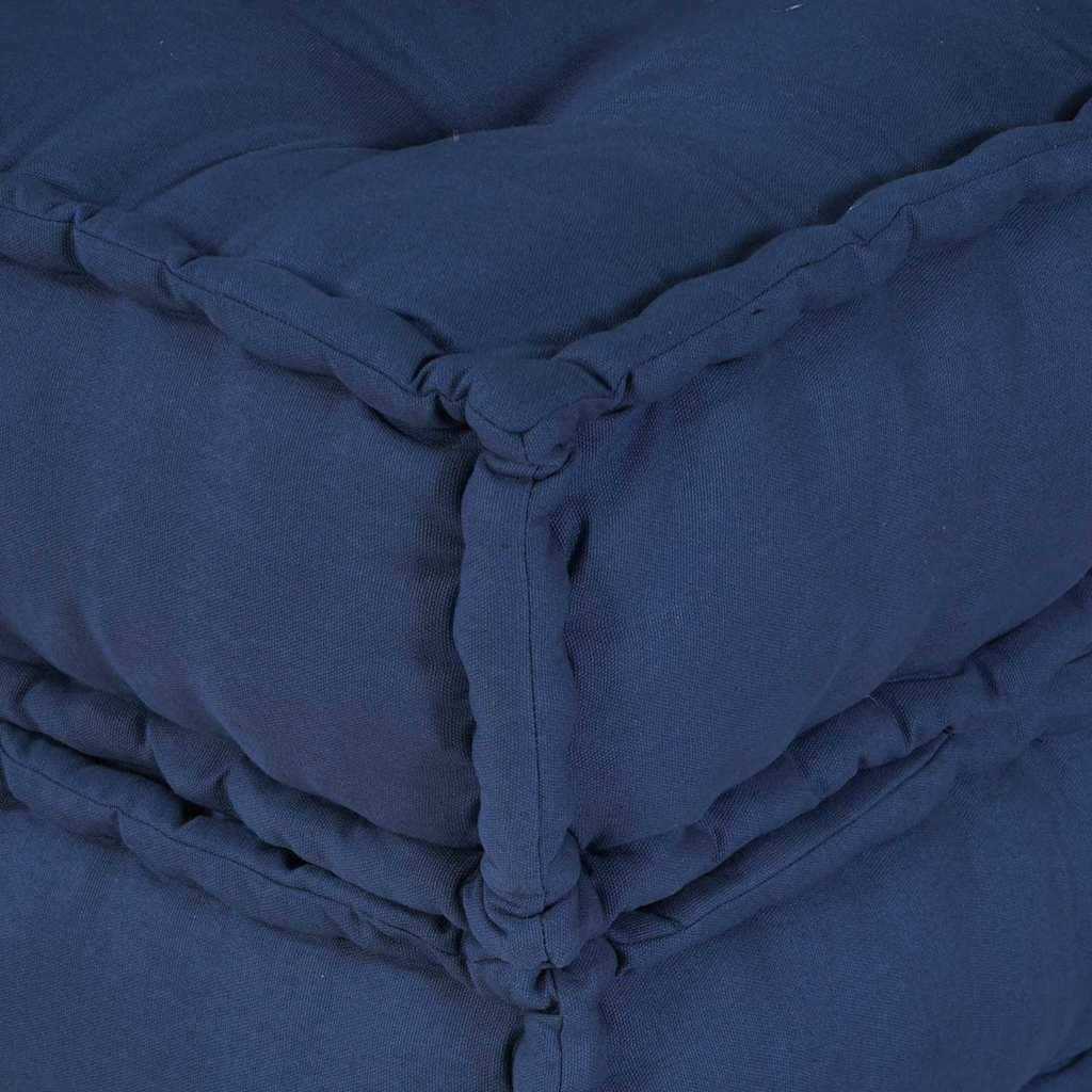 Modular Sofa Unit Blue Fabric 70x70x36cm Indoor Outdoor Lounge Cushion Seating