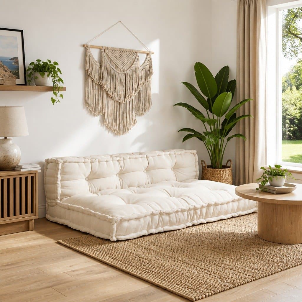 Cream Pallet Sofa Cushions 2 pcs 120 x 80 x 38 cm