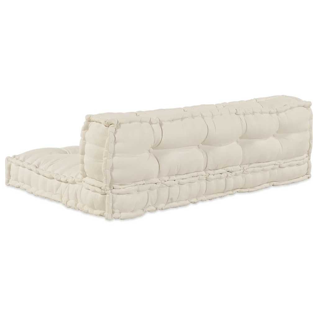 Cream Pallet Sofa Cushions 2 pcs 120 x 80 x 38 cm