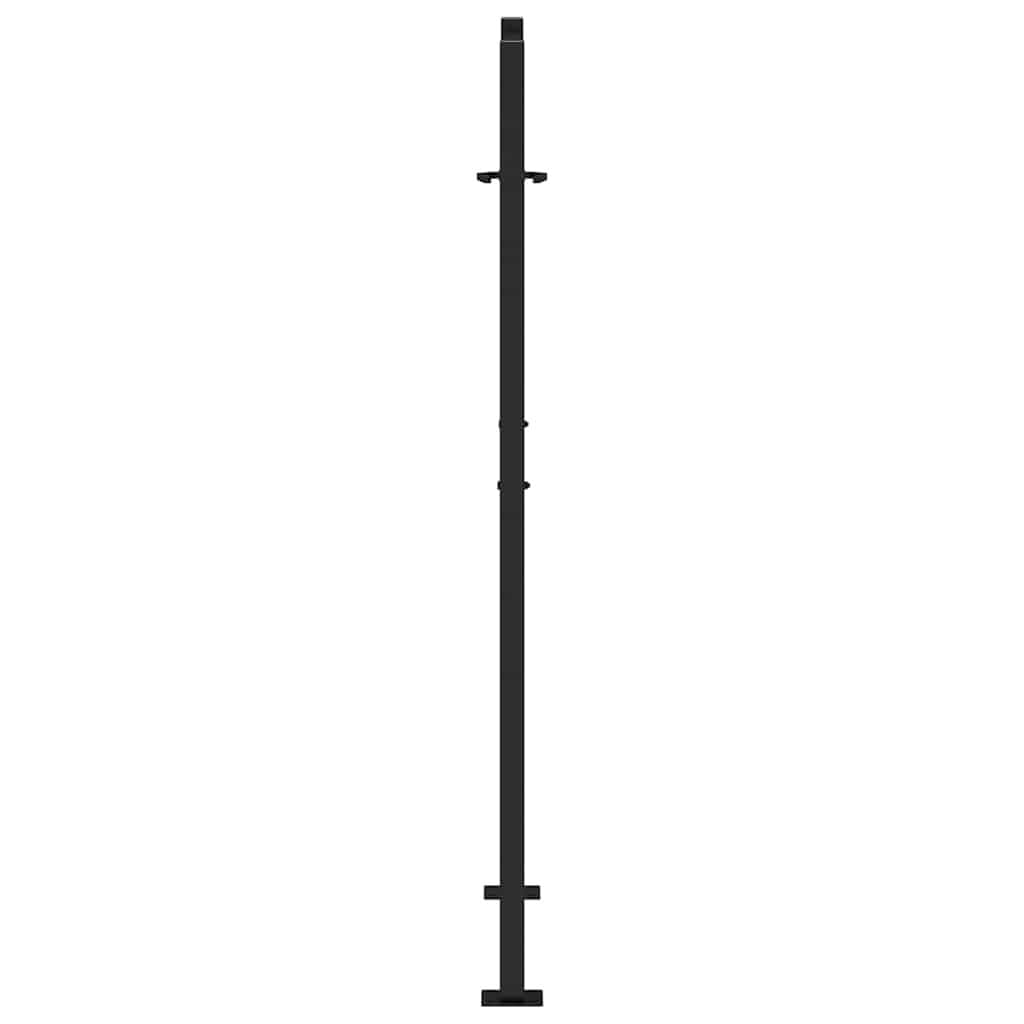 Black Steel Garden Gate 100x150cm with Lock