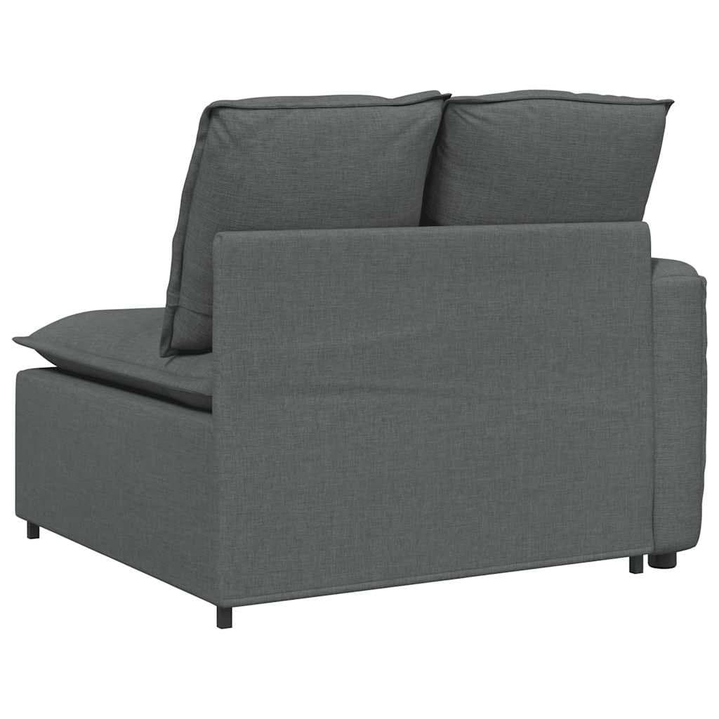 Modular Sofa Armrest End Module with Cushions Grey Sectional Unit 100cm